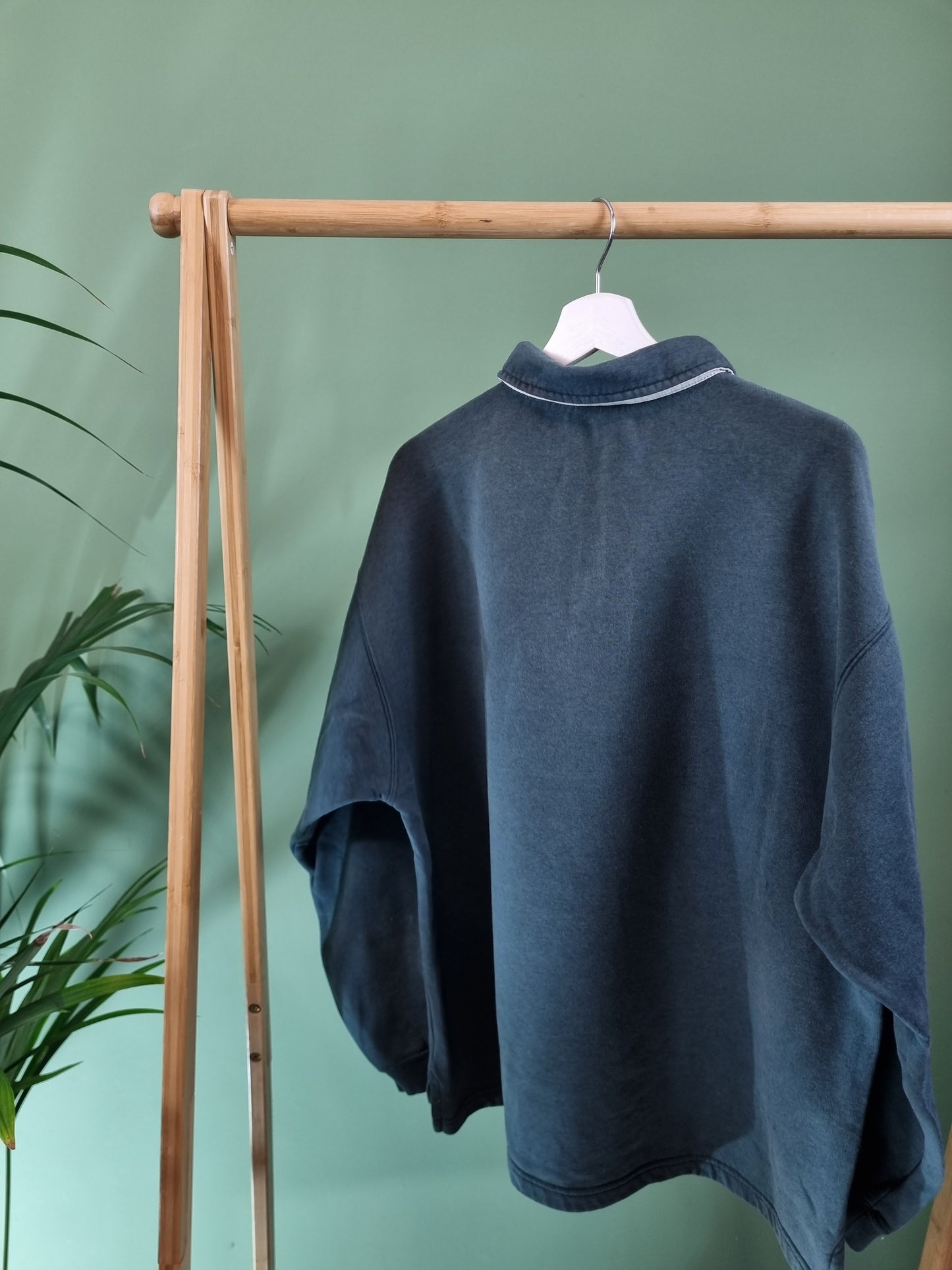 Reebok 90s quarter zip sweater met polokraag maat XL