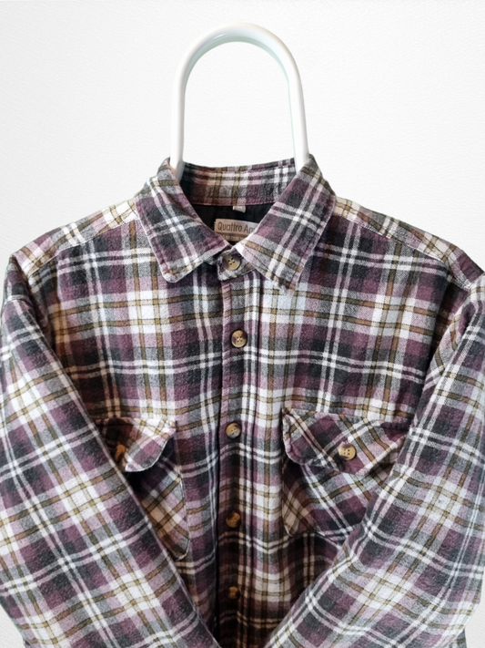 Vintage check print shirt maat M