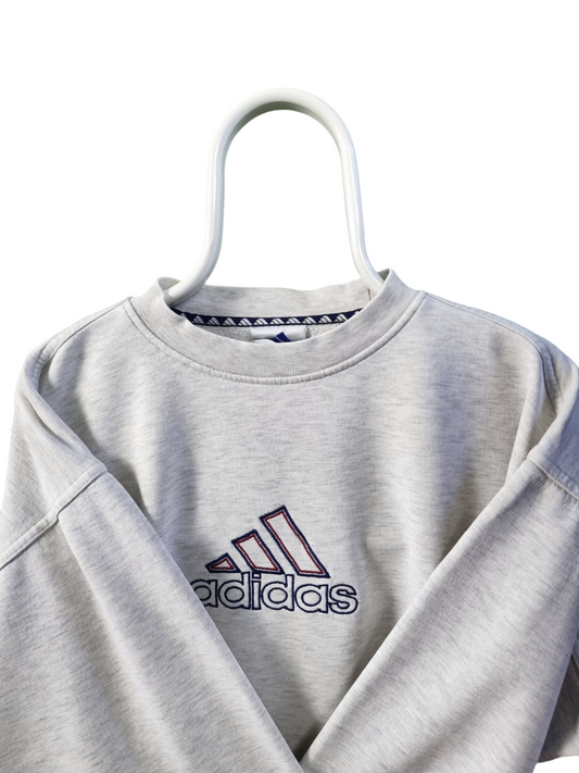 Adidas 90s embroidered logo sweater maat L