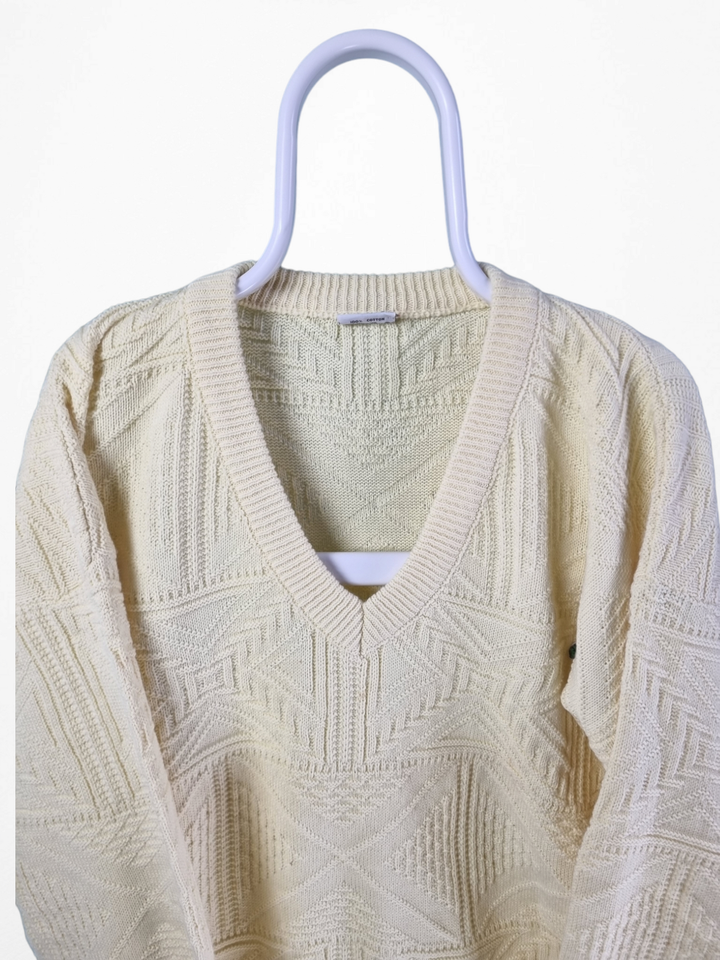 Lacoste knitted v neck jumper maat L