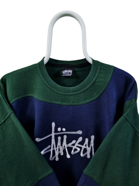 Stussy embroidered text sweater maat M