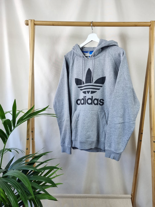 Adidas big logo hoodie maat L